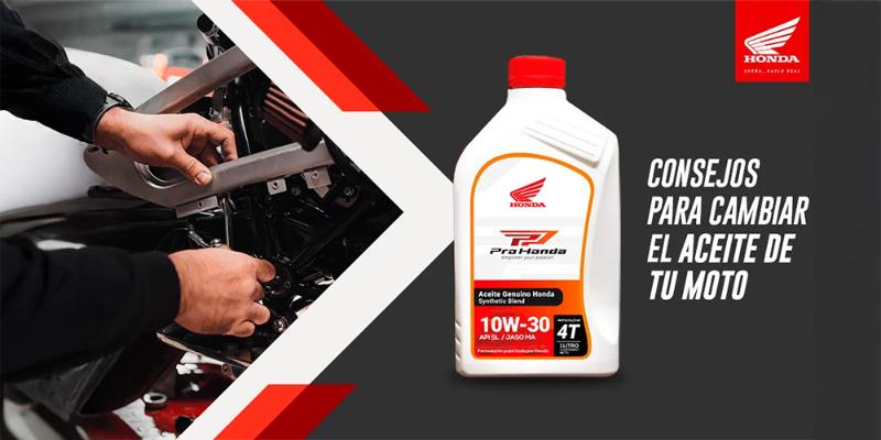 Aceite Pro Honda: cómo y cuándo cambiarlo en tu moto